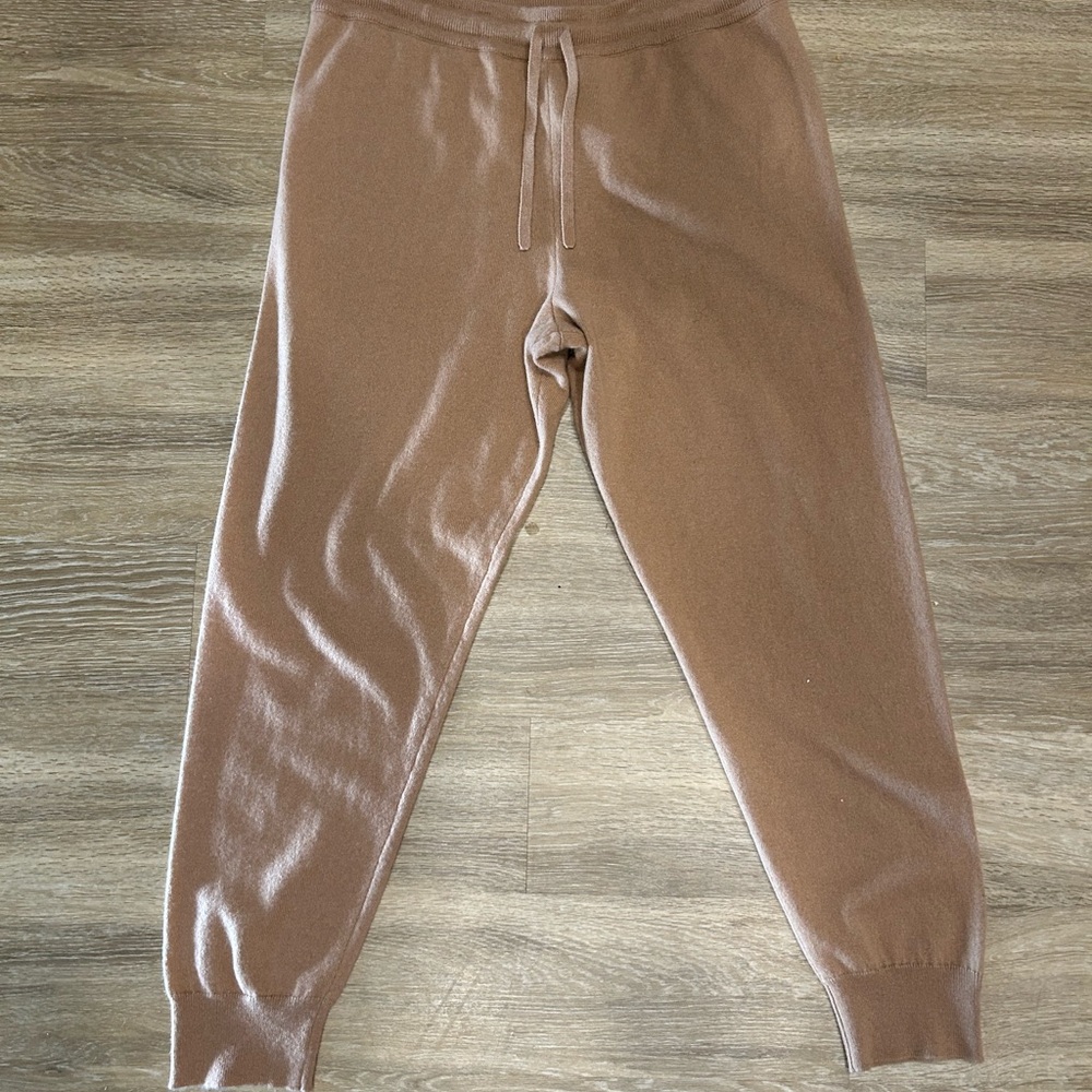 Saks Fifth Avenue Cashmere Tan Men’s Joggers with Elastic Waistband XL